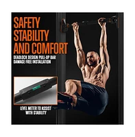 Squatz Doorway Pull Up and Chin Up Bar With Adjustable Width and Automatic Locking, 42.9” - 62.2” Inches