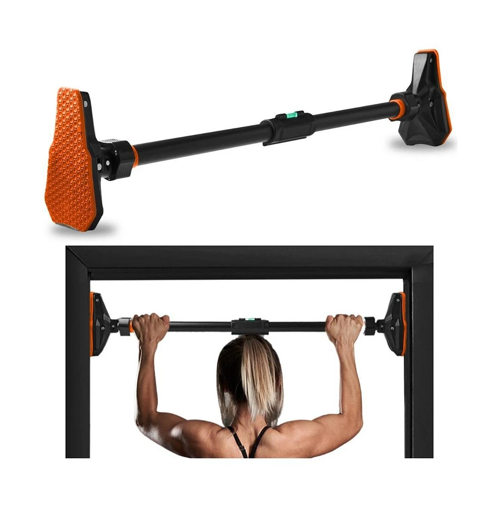 Squatz Doorway Pull Up and Chin Up Bar With Adjustable Width and Automatic Locking, 42.9” - 62.2” Inches