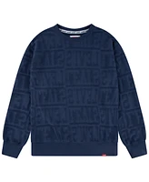 Levi's Big Boys Branded Jacquard Crewneck Sweatshirt