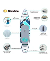 Solstice Watersports Islander 11 Foot Inflatable Stand-Up Paddle Board Kit, Teal