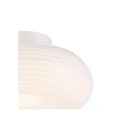 Possini Euro Design Possini Euro Sandringham 13 3/4" Sanded White Modern Led Ceiling Light