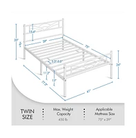 Yaheetech Platform Bed Frame with Metal Slats