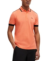 Boss by Hugo Men's Contrast Stripes Pique Polo