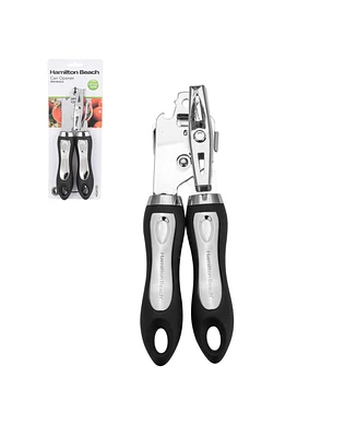 Hamilton Beach Can Opener 8.5in Soft Touch Pp Handle, Stainless Steel Sharp Blade, Ergonomic & Easy Grip Heavy Duty, Can Openers Smooth Edge, Can Open