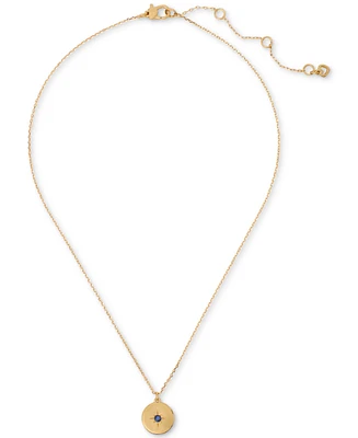 kate spade new york Gold-Tone Color Spark Round Pendant Necklace