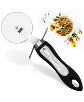 Hamilton Beach Pizza Cutter 8in soft touch handle, Premium Stainless Steel Pizza Slicer, Easy to Clean & Cut Pizza Wheel