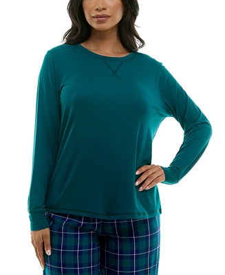 Roudelain Women's Cozy Luxe Long-Sleeve Crewneck Pajama Top