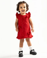 Rare Editions Baby Girl Sequin Tweed Social Dress