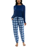 Roudelain Women's Cozy Luxe Printed Sleep Joggers