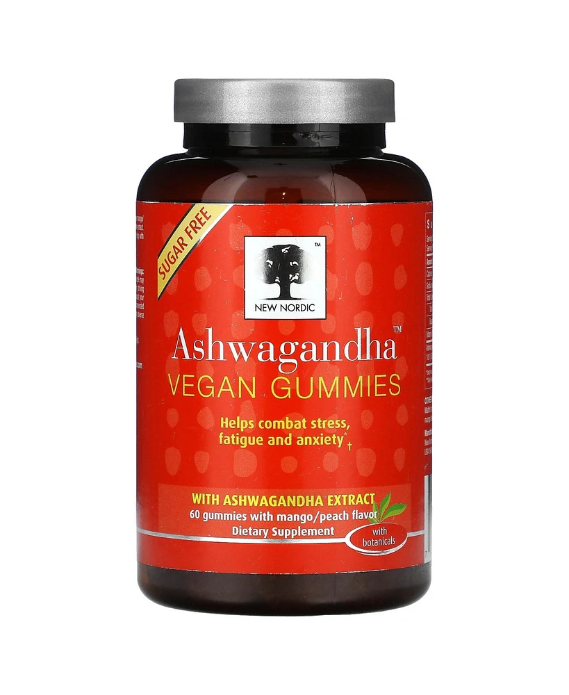 New Nordic Ashwagandha Nutrition Gummies Mango and Peach