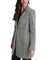 Dkny Petite Notch-Lapel Single-Button Long-Sleeve Jacket