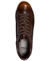 Michael Kors Men's Keating Burnished Leather Lace-Up Sneaker