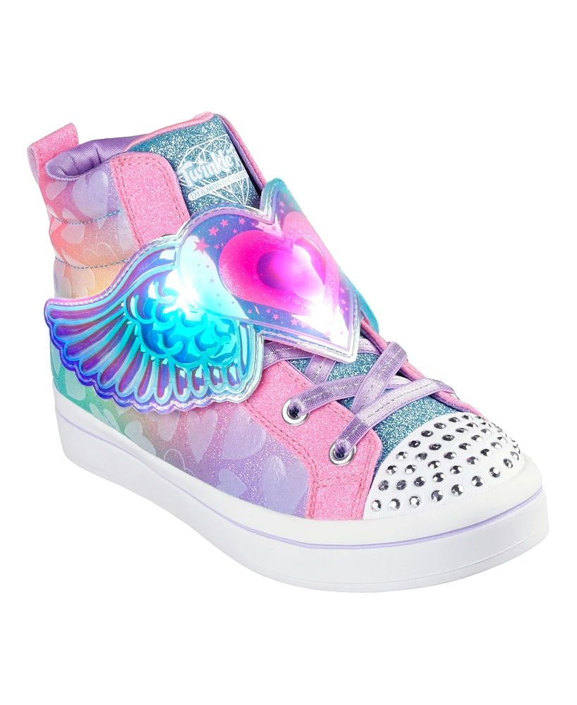 Skechers Little Girls Twi-Lites 2.0 - Flying Love Light-Up Fastening Strap Casual Sneakers from Finish Line