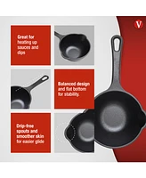 Victoria Cast Iron Sauce Pan. 0.45qt Sauce Pot Seasoned