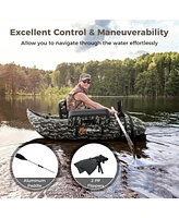 Sugift Inflatable Fishing Float with Adjustable Straps and Storage Pockets-Camouflage