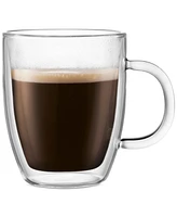 Bodum Bistro Double-Walled Glass Mugs, Set of 2