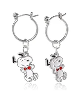 Peanuts Snoopy Enamel 6 Piece Earring Set, Studs and Hoops