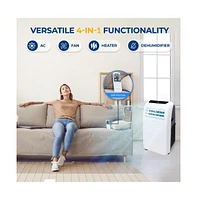 SereneLife Portable Air Conditioner & Heater, 10,000 Btu Cooling, 9,000 Btu Heating, Built-in Dehumidifier & Fan