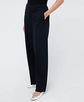 Kenneth Cole Women's Fly-Front High-Rise Wide-Leg Pants