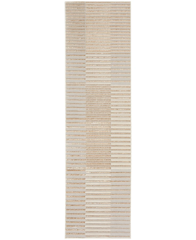 Inspire Me! Home Decor Brushstrokes BSK04 2'2"x7'6" Runner Area Rug