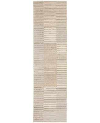 Inspire Me! Home Decor Brushstrokes BSK04 2'2"x7'6" Runner Area Rug