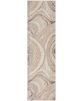 Inspire Me! Home Decor Brushstrokes BSK03 2'2"x7'6" Runner Area Rug