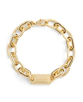 Coach Gold-Tone Signature Stitched Chain Link Bracelet