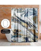 71x74 Shower Curtain - Abstract Shower Curtain - Space Giant by Pi Creative Art