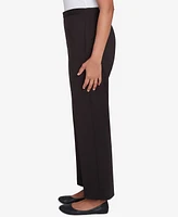 Alfred Dunner Petite Runway Ready Pull On Ponte Medium Length Pants