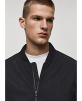 Mango Men's Quilted Water-Repellent Bomber Jacket