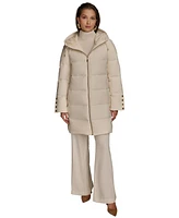 Donna Karan New York Women's Hooded Down Puffer Coat