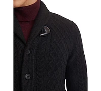 Paisley & Gray Men's Slim Fit Toggle Cable Knit Cardigan Sweater