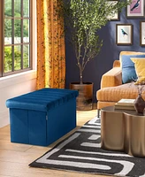 Seville Classics Tufted Storage Trunk Ottoman
