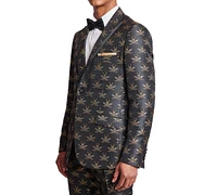 Paisley & Gray Men's Grosvenor Slim Fit Bee Print Tuxedo Jacket