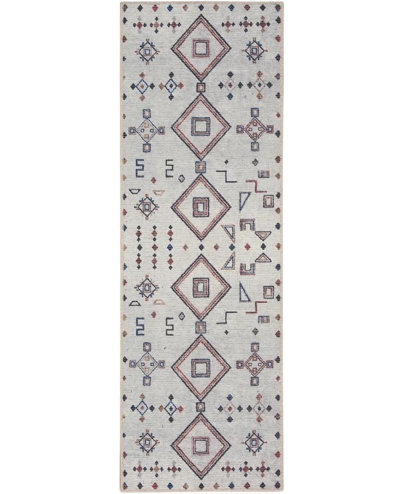 Nicole Curtis Machine Washable Series 1 SR108 2'x6' Runner Area Rug