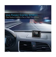 Pyle Smart Car Hud Heads-Up Display with Gps Compass and Speedometer