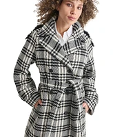 Dkny Women's Wool Blend Double-Breasted Wrap Coat