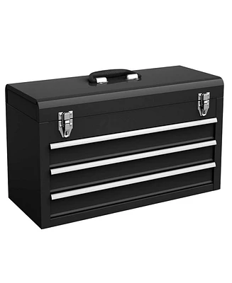 Costway Portable Tool Chest Box Storage Cabinet Garage Mechanic Organizer 3 Drawers