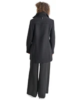 Dkny Womens Asymmetrical Zip Coat, Created for Macys