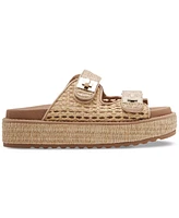 Steve Madden Women's Bigschmona Platform Buckle Footbed Slide Sandals