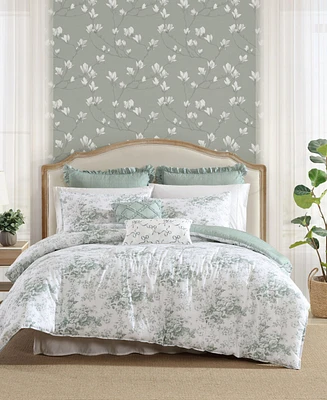 Laura Ashley Toile Delight Reversible -Pc. Comforter Set