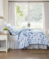 Laura Ashley Breezy Floral Reversible -Pc. Quilt Set
