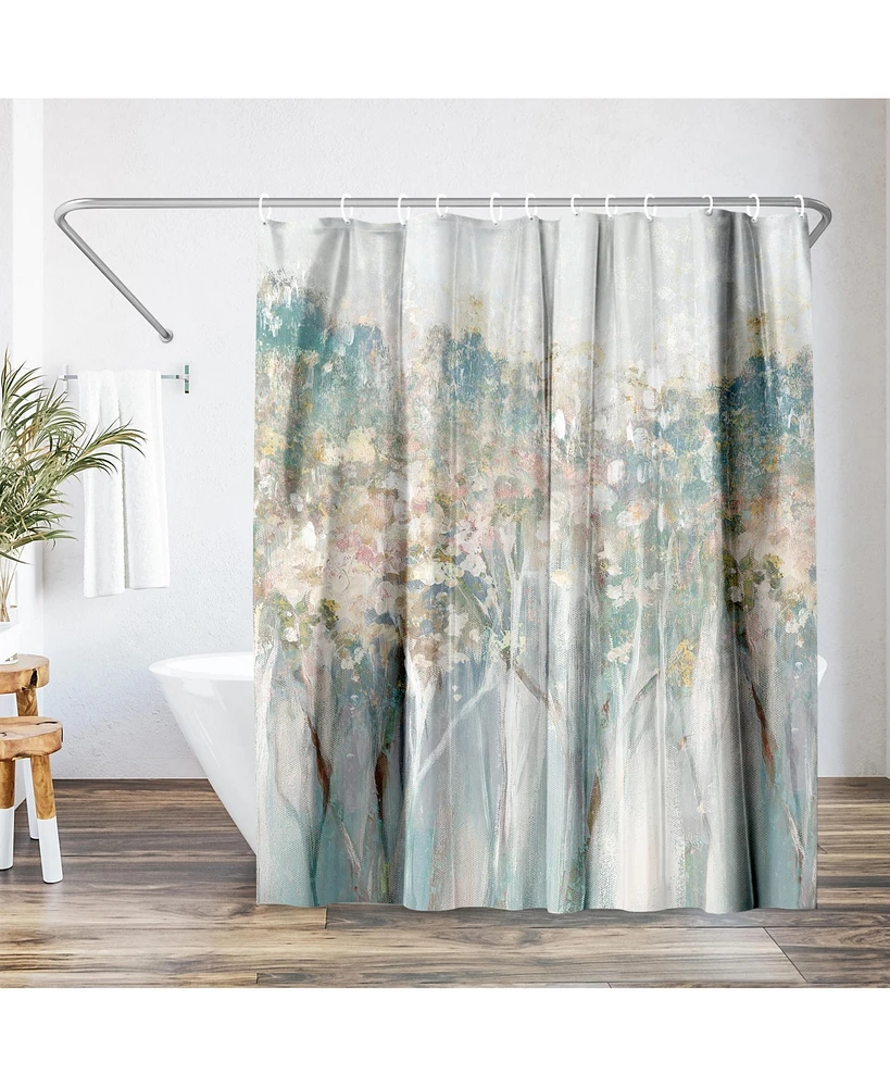 Americanflat 71x74 Shower Curtain - Colorful Abstract Design - Dewy Iii by Pi Creative Art