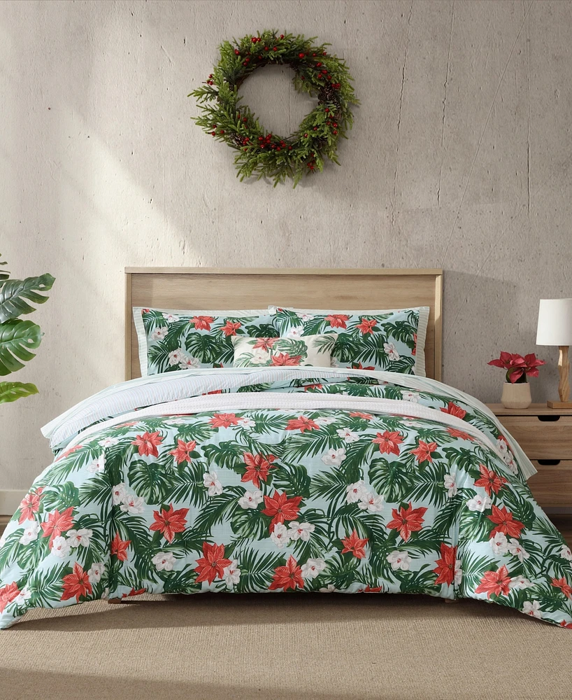 Tommy Bahama Home Festive Palms Reversible 3-Pc. Comforter Set, King