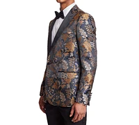 Paisley & Gray Men's Grosvenor Slim Fit Leaf Print Tuxedo Jacket