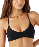 O'Neill Juniors' Saltwater Solids Back-Tie Bikini Top