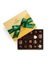 Godiva Holiday Gold Ballotin Chocolate Gift Box with Season's Greetings Ribbon