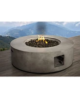 Mondawe 12" H Fiber Reinforced Concrete Outdoor Fire Pit Table