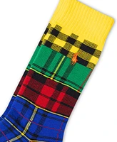 Polo Ralph Lauren Men's Colorblock Plaid Crew Socks