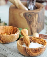 BeldiNest Wooden Spice Bowls, Set of 3 Mini Bowls